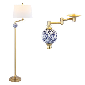 Aveiro 61.5" Classic Midcentury Iron LED Floor Lamp - JONATHAN Y